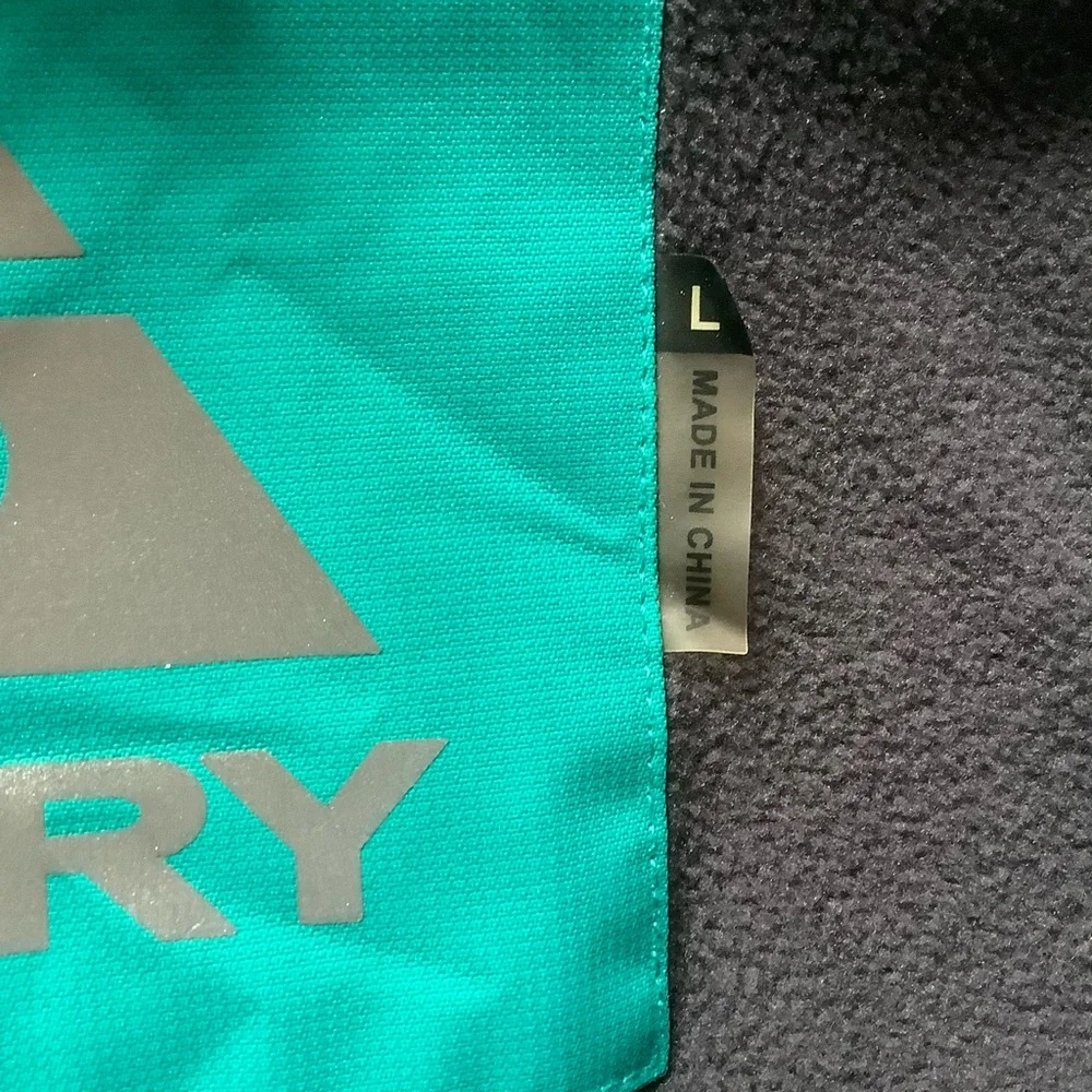 Gerry fleece lined winter jacket large green hiking outdoor coat parka size L